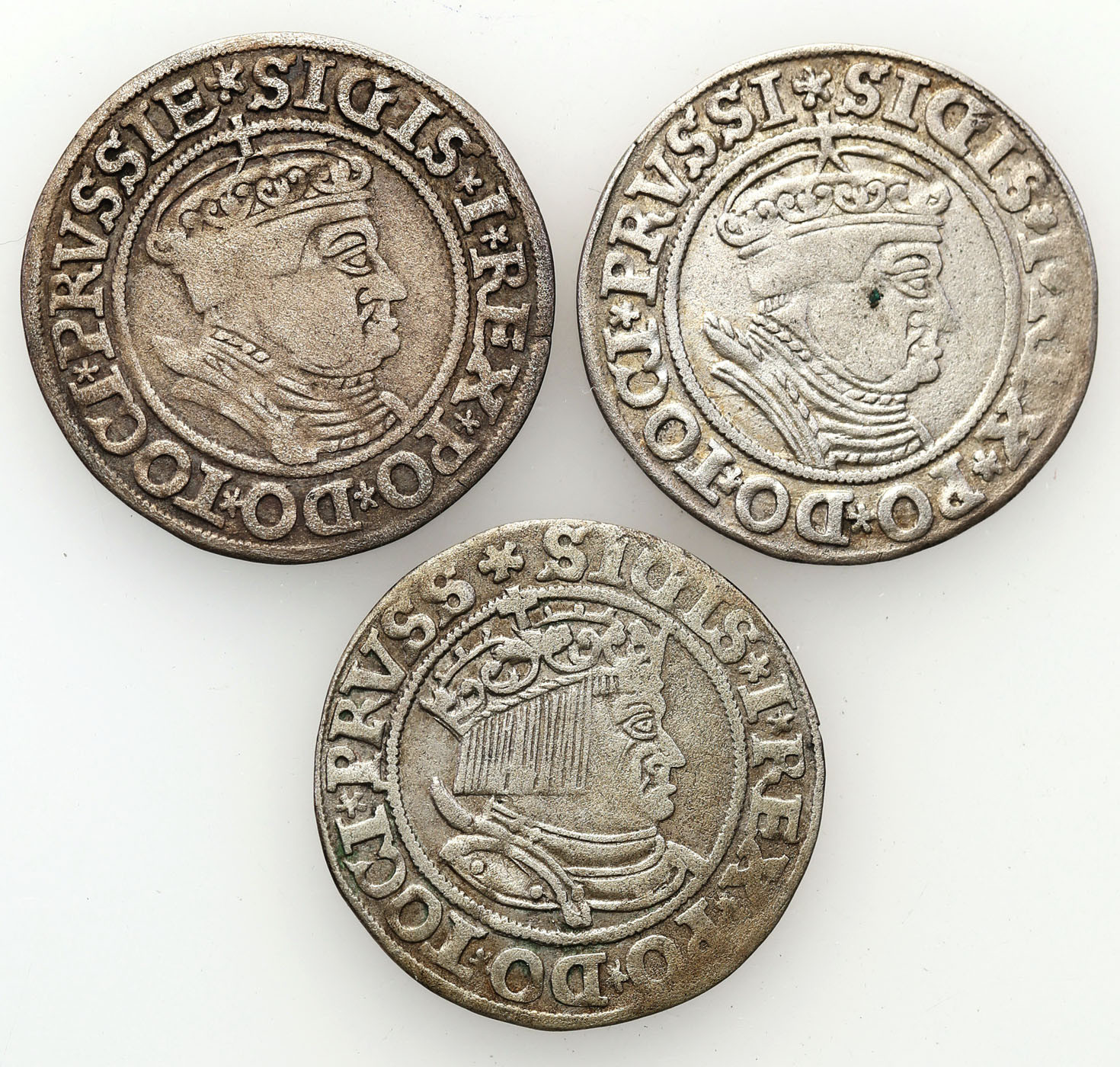 Zygmunt I Stary. Grosz 1534 + 2 x 1535, Toruń